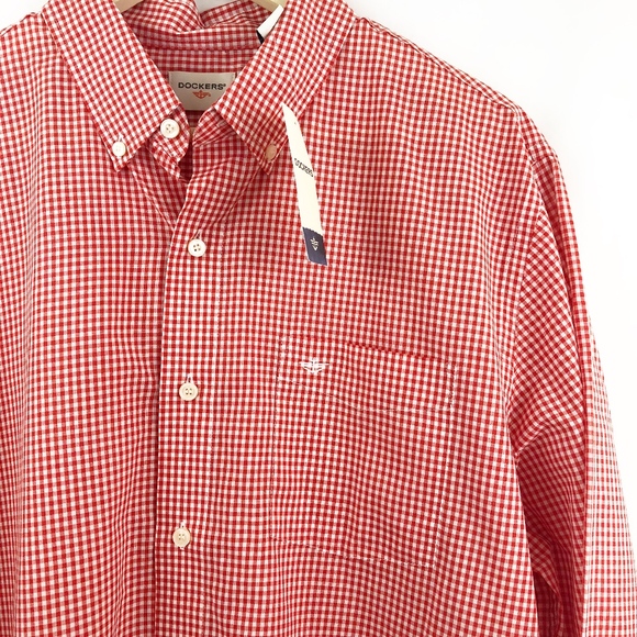 Dockers Gingham Button Front Long Sleeve Shirt - Picture 6 of 6